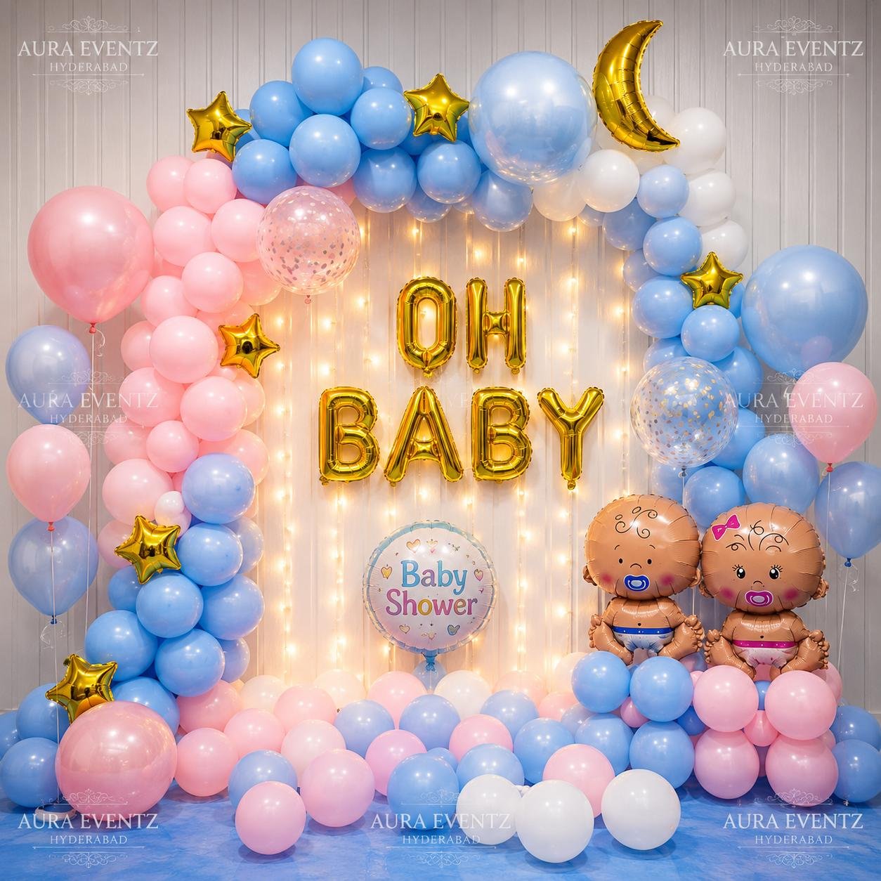 Blue & Pink Oh Baby Decoration