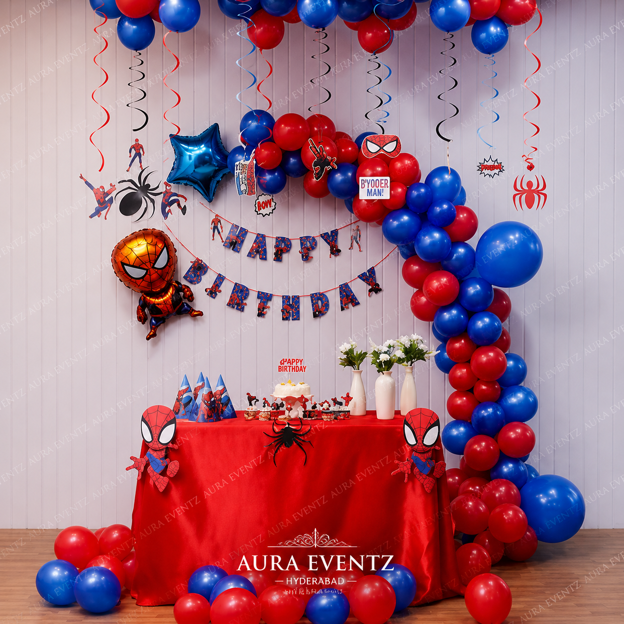 Superhero Spider Birthday Decor
