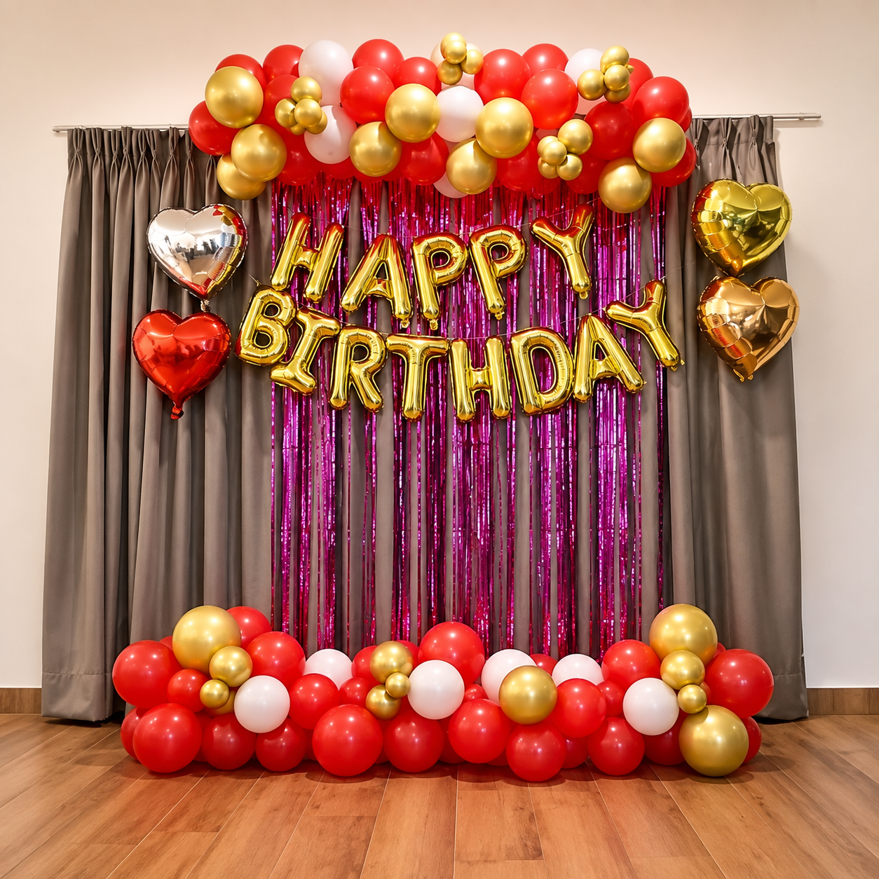 Red & Gold Birthday Decoration