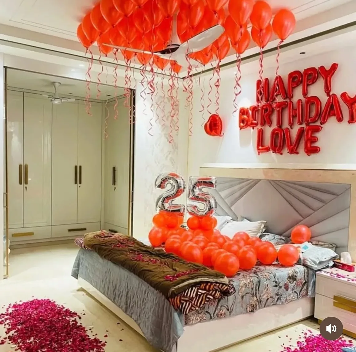 Romantic 25th Birthday Decoration ❤️