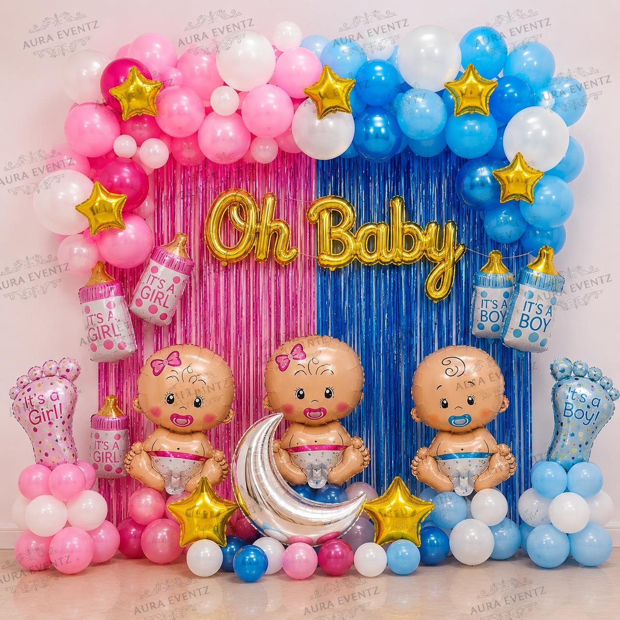 Peach, Rose Gold & Gold Baby Shower