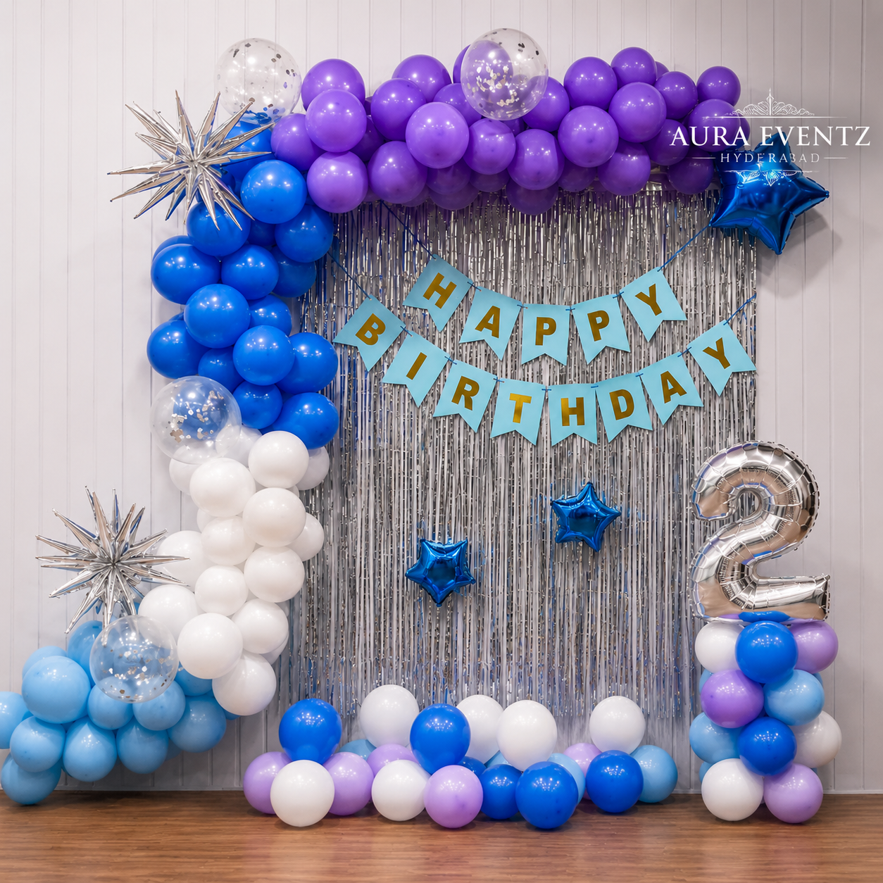 Galaxy Blue Birthday Decor