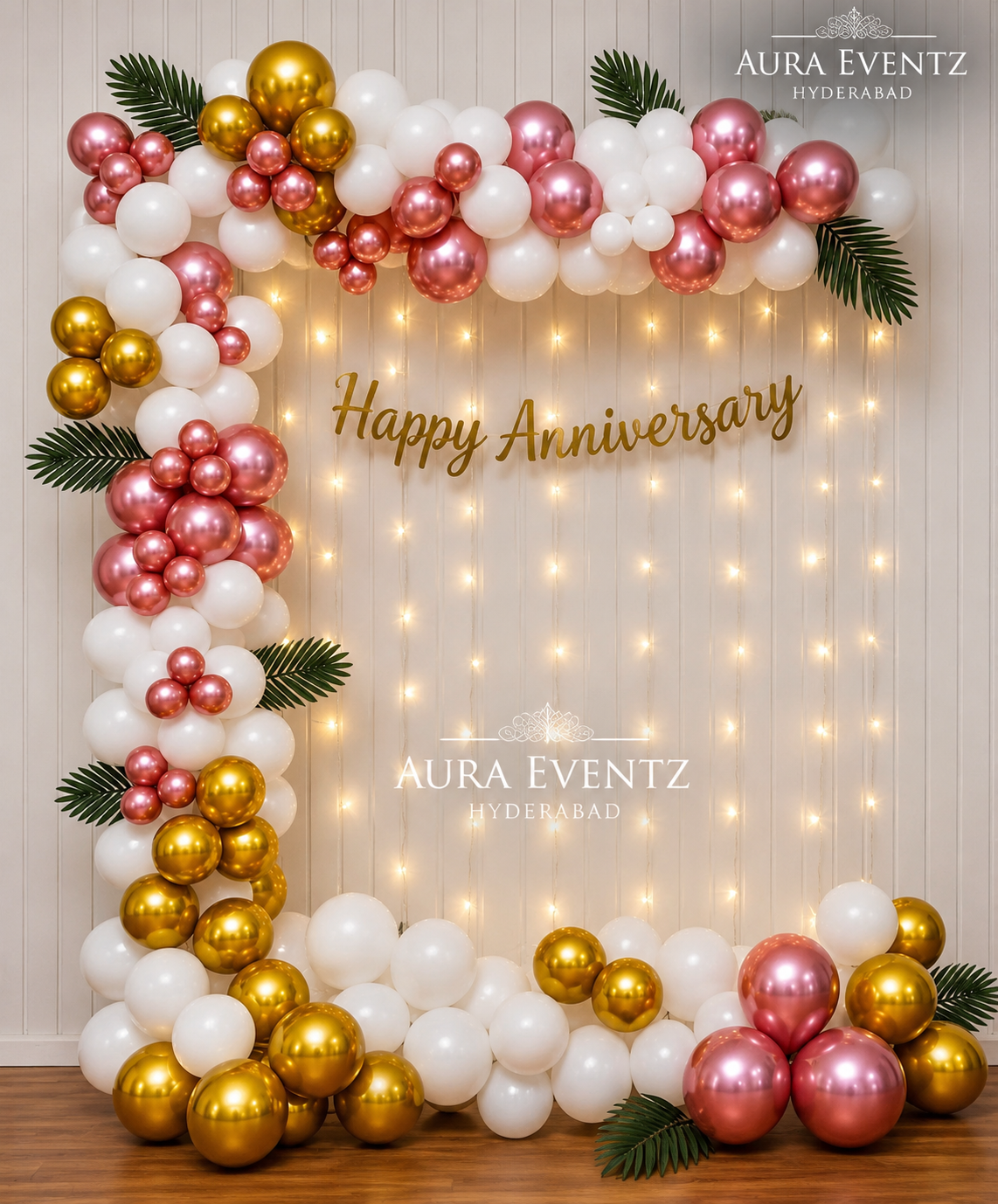 Golden Romance Anniversary Decor